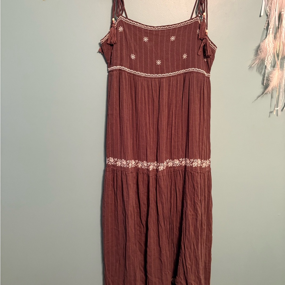American Eagle Outfitters Chocolate Maxi Dress